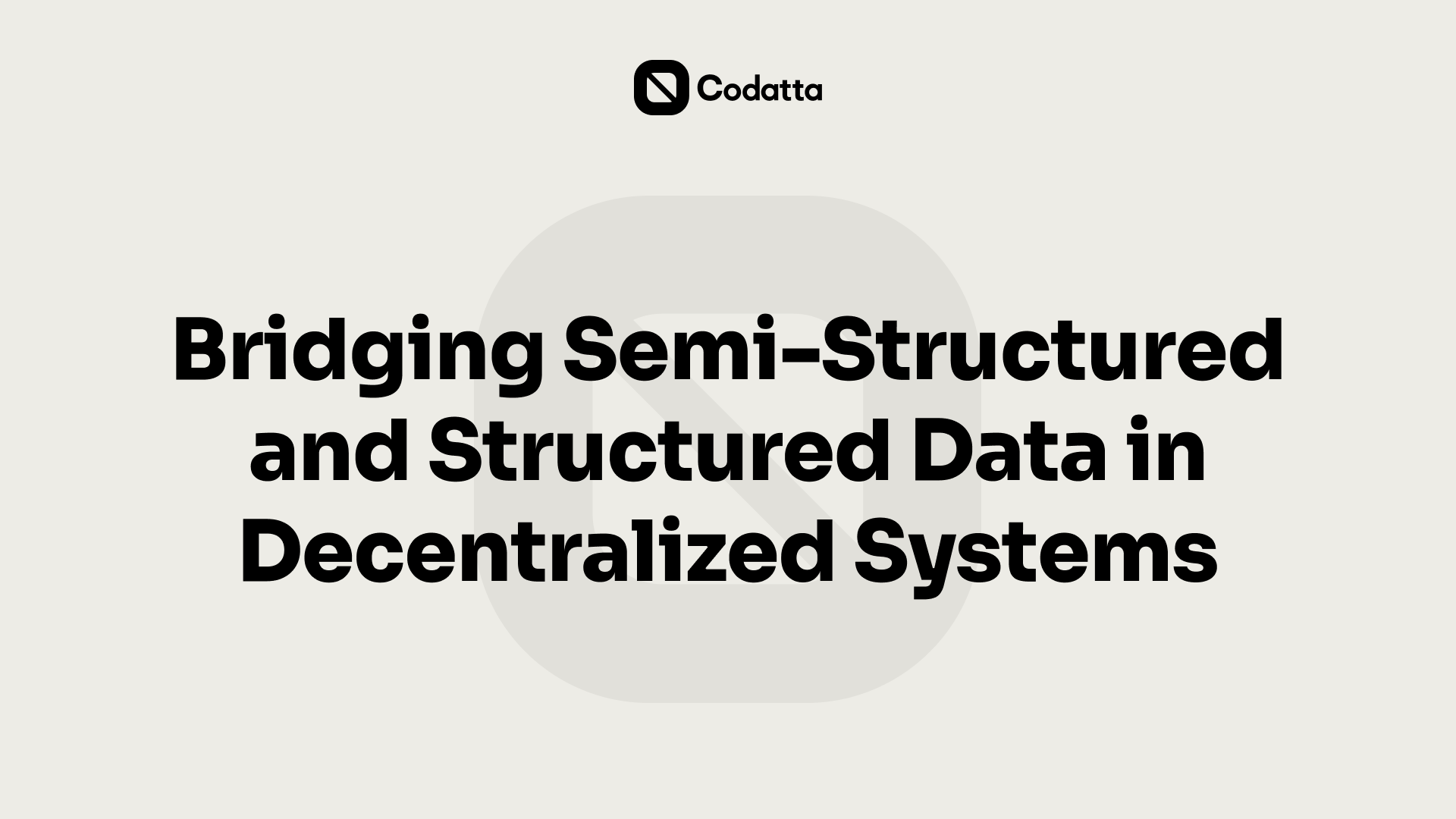 Bridging Semi-Structured and Structured Data in Decentralized Systems