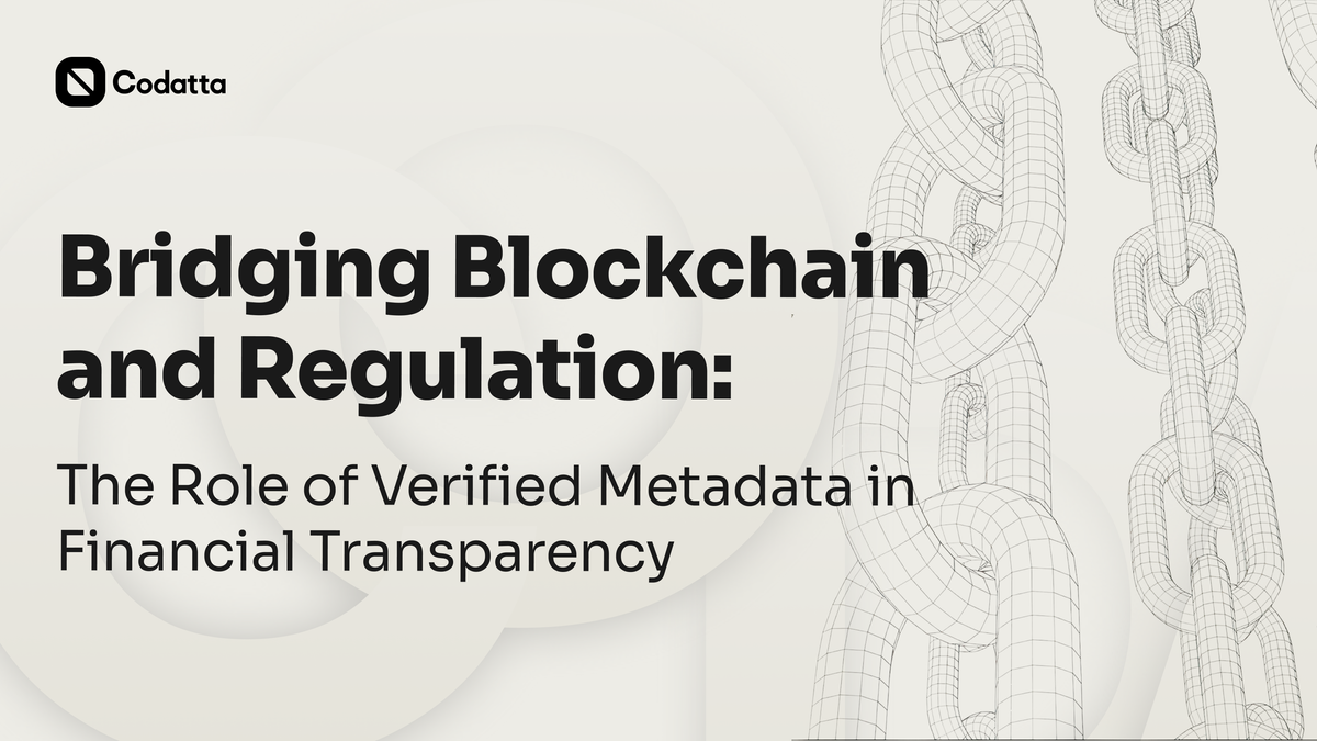 Bridging Blockchain and Regulation: The Role of Verified Metadata in Financial Transparency